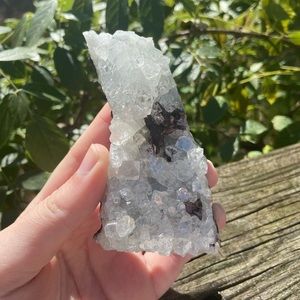 Apophyllite/zeolite(stilbite) crystal cluster